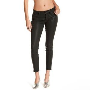 Joe’s Jeans Mid Rise Crop Boot- Coated Olive Size 25